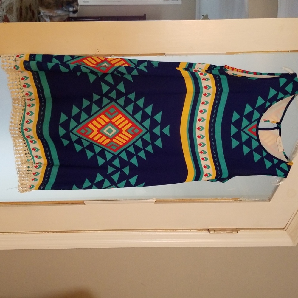 Aztec print boutique dress
